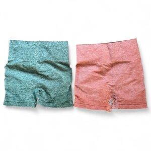 Seamless High-Waisted Biker Shorts – 2 Pack – Size Small